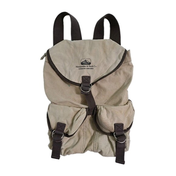 Abercrombie Fitch Canvas Adirondack Territories Backpack Vintage Distressed